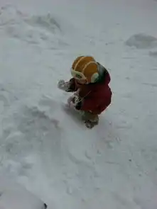 堆雪人穿搭晒照
