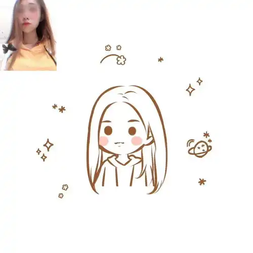 q版头像卡通头像照片转手绘线描小头像

