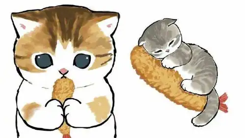 可爱系猫猫日常插画在我的萌点上狂踩我真的很喜欢猫猫
