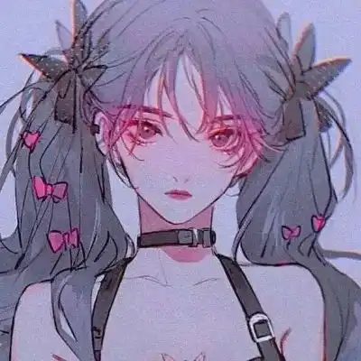 动漫头像爱不释手的男女头
