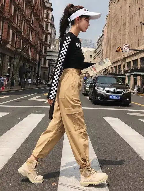 甩男友一条街的工装裤,report
