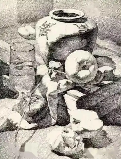 艺考素描素描静物写生法则以及详细步骤超干货
