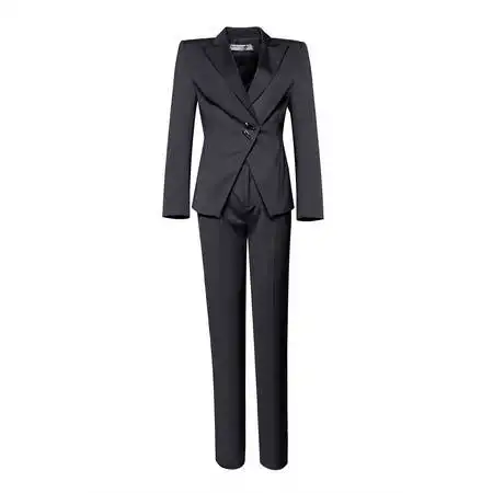 施悦名西服套装女2018新款时尚气质名媛小西装外套修身显瘦长裤两件套
