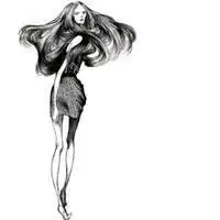 手绘头像女生黑白时尚微信头像图片大全
