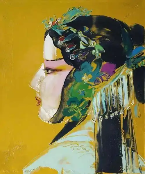 这竟是油画别具一格的中国风油画,太撩人
