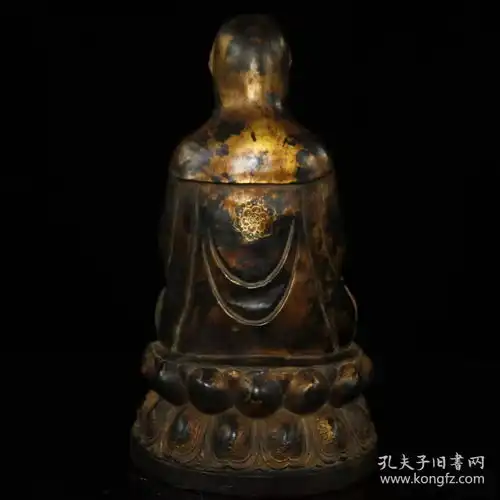 收藏老铜胎泥金佛像一尊高38厘米
