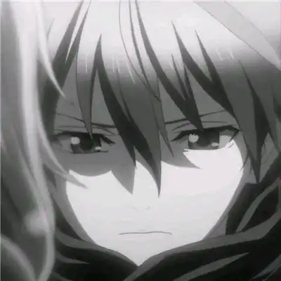 黑白丧二次元男生qq头像男生qq动漫头像
