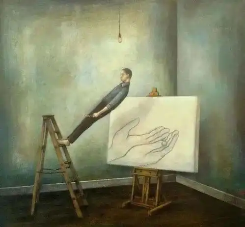 丙烯画作品诗意梦幻丙烯画
