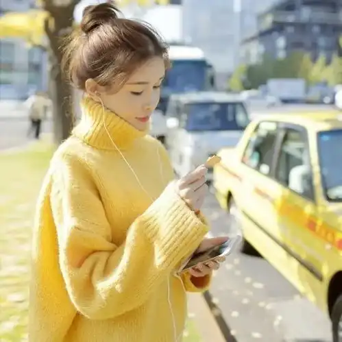 不起球加厚新款毛衣女早秋宽松慵懒风春冬季高领情侣装学生外套
