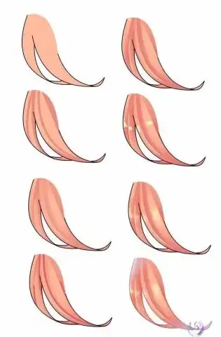 可爱漫画人物发型设计配色动漫少女头发画法
