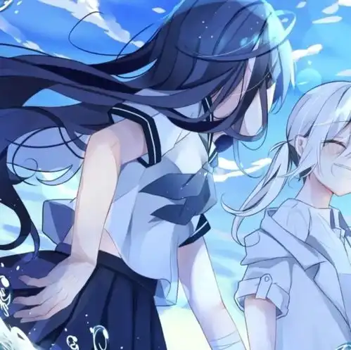 月亮不会奔赴你但我会动漫情侣头像
