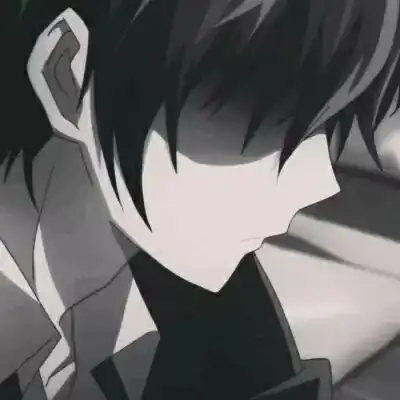 动漫男生头像帅气高冷透过眼角泪滴想起你
