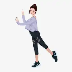 手绘插画跳舞的美女免扣素材图片素材其他格式下载动漫人物大全
