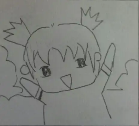 一个动漫头像小女孩黄色头发辫子头顶上张开手飞的姿势
