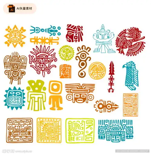 玛雅图腾装饰元素素材设计图其他素材
