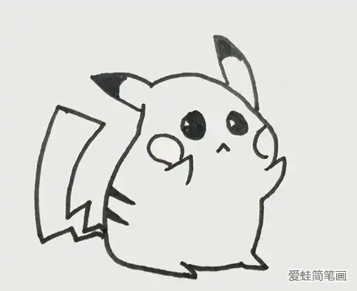 皮卡丘简笔一步一步画
