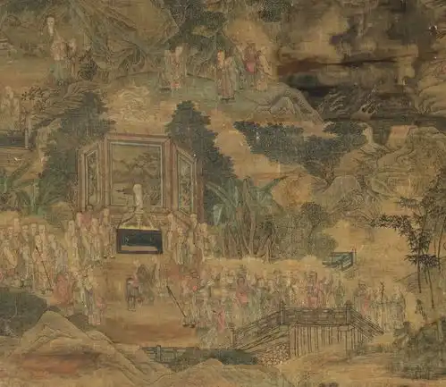 元代佛画华严法会图
