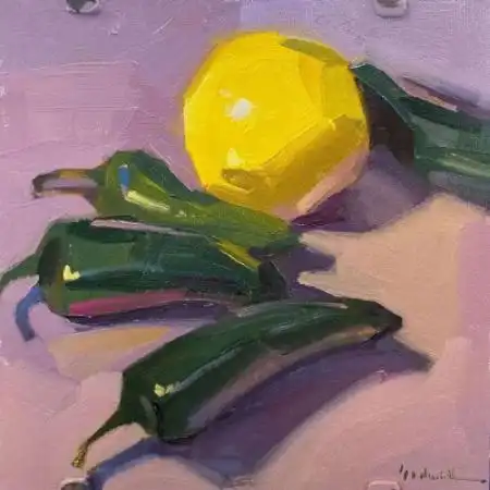 油画头像小清新油画静物微信头像图片
