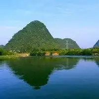 微信头像瀑布山水风景招财图片大全
