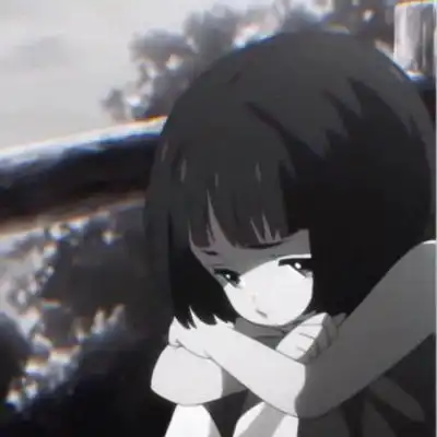 二次元黑暗冷酷系少女头像黑化女生丧系头像
