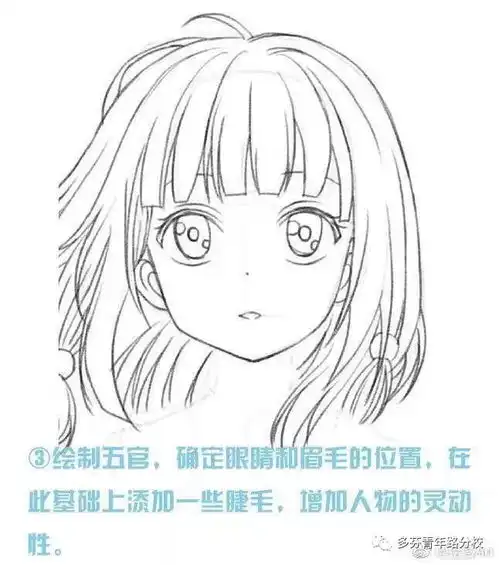 动漫萌系少女头像绘画步骤
