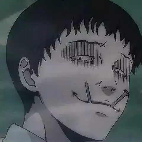 抖音动漫男黑白丧头像分享
