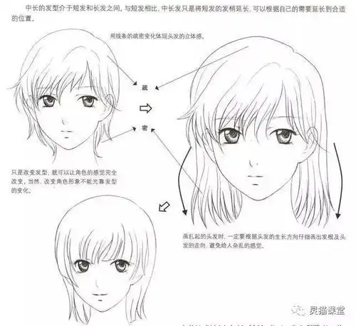 绘画漫画角色基础教程,男生女生各类发型的画法
