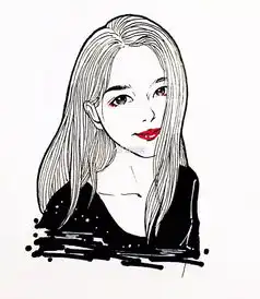 她的插画真美简洁风手绘头像有木有被惊艳到