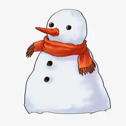 一只手绘的白色雪人图片素材其他格式下载动漫人物大全
