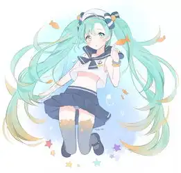 唯美水手服少女小清新温馨鱼星星水堆糖,美好生活研究所
