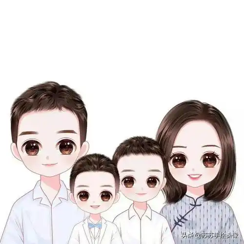 换个头像吧,甜蜜幸福的全家福头像,满满的都是爱
