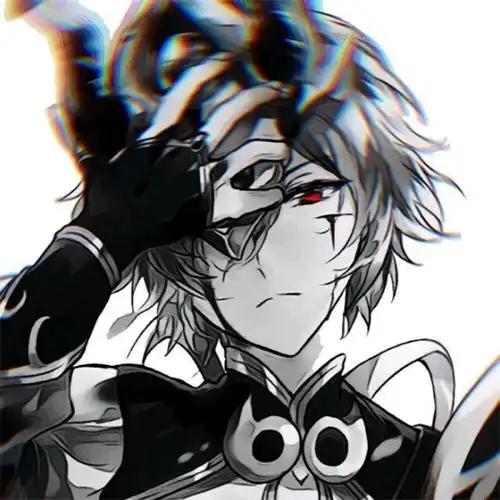 男生黑白丧系头像
