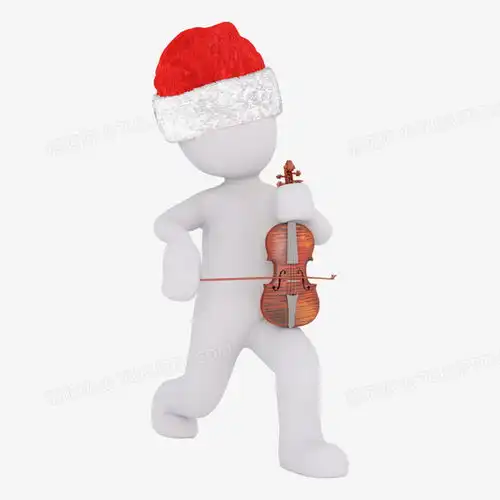 3d红帽立体小人拉小提琴png图片素材免费下载小提琴png19201920像素
