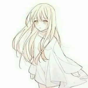 长发女生动漫头像
