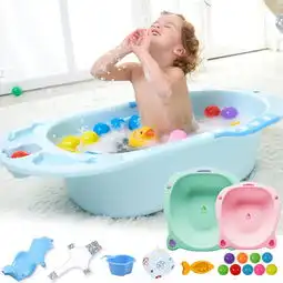 破损包换买1送16序言加厚婴儿洗澡盆大号可坐躺宝宝沐浴盆男女小孩澡盆防滑浴盆
