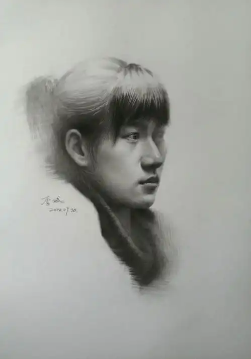 素描放大,看局部,深入刻画,绝美光影素描让你看一千遍都不腻
