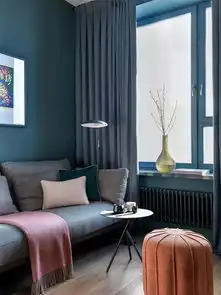 莫斯科一间36㎡暗色系时尚小公寓
