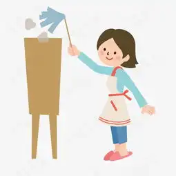 白领卡通小人打扫卫生的妈妈素材图片免费下载高清装饰图案png千库网图片编号93238
