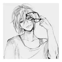 qq头像黑白,手绘
