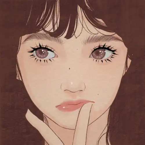 插画女生头像,小众头像
