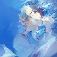蓝色的动漫头像高清动漫蓝色炫酷男生头像
