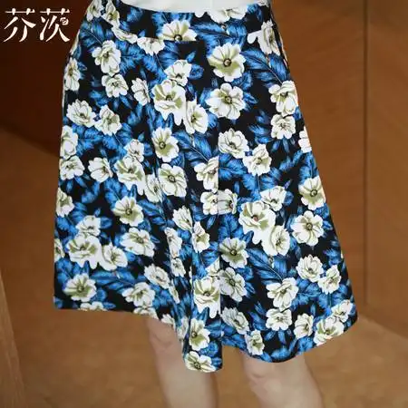 瑶行茨半身裙春夏新款印花裙高腰a字裙半裙伞裙蓬蓬裙女夏中裙图片大全邮乐官方网站
