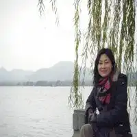 中年精致女人头像风景
