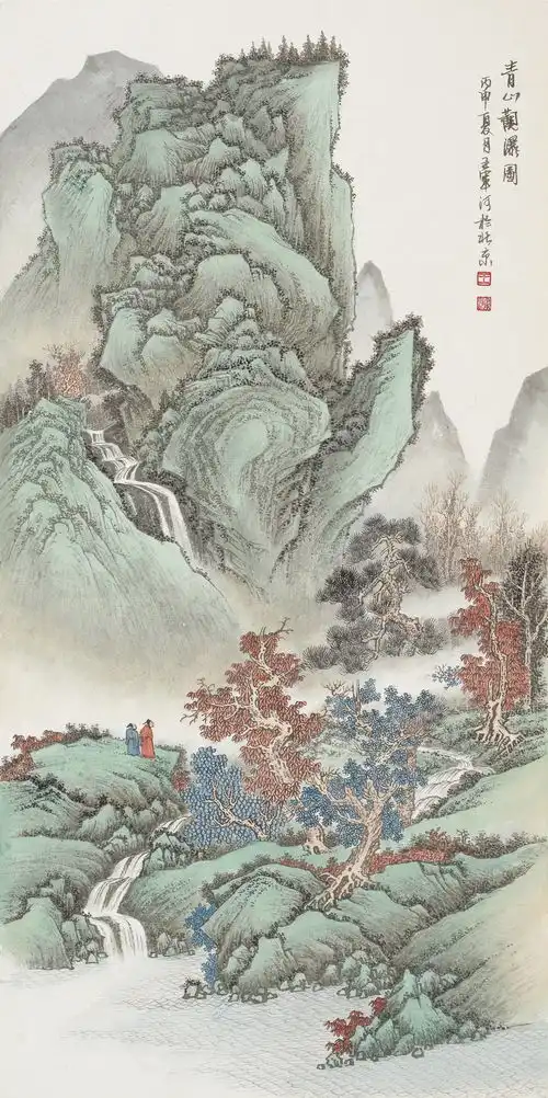 青绿山水名家王军河作品赏析
