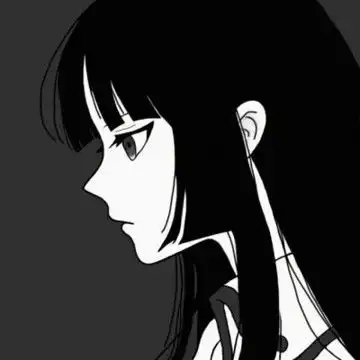 帅气酷酷漫画女生微丧头像,卡通头像图片
