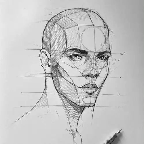 作品欣赏意大利画家尤苏波夫,这些素描头像绝了
