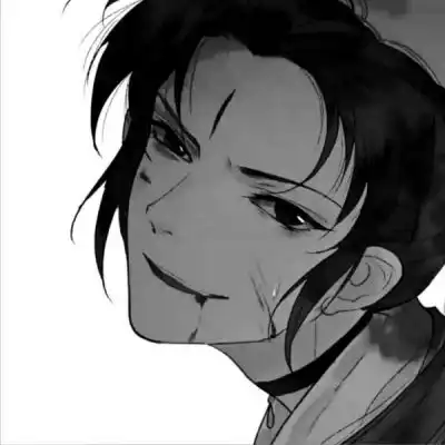 江孑帅气黑白丧系伤感动漫男生头像
