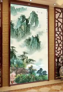 国画山水风景画招财国画高山玄关图片素材psd效果图下载风景壁画图大全壁画编号12345530

