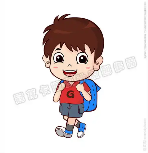 可爱上学小男孩图片
