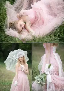 时尚彩色婚纱尽显新娘独特魅力
